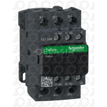 Contactor, LC1D, 38 A, DIN Rail, 110 VAC, DPDT, 3 Pole, 18.5 kW