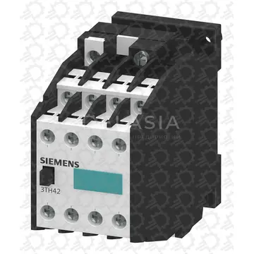 Relay Contactor, 3TH4 Series, 4PST-NO, 4PST-NC, 8P, 220 VAC at 50 Hz, 264 VAC at 60 Hz, Screw