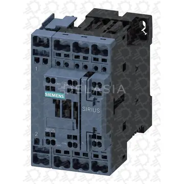 Relay Contactor, 3RT25 Series, DPST-NO/NC, 4P, 25 A 11 kW (NO) / 20 A 7.5 kW (NC) at 400 VAC