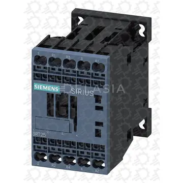 Relay Contactor, 3RT25 Series, DPST-NO/NC, 4P, 12 A 5.5 kW (NO) / 9 A 4 kW (NC) at 400 VAC