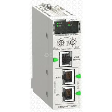 Remote I/O Expansion Module, 3-Port, 10/100 Mbps, 10/100BASE-TX, 3-RJ45, 3.3 VDC, Ethernet/IP