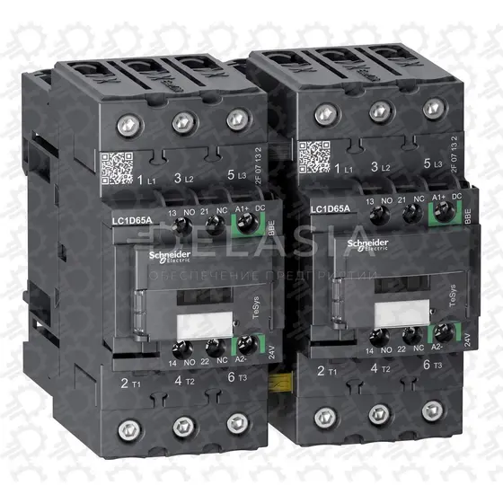 Contactor, LC2D, 65 A, DIN Rail, Panel, 690 VAC, 3PST-NO, 3 Pole, 37 kW